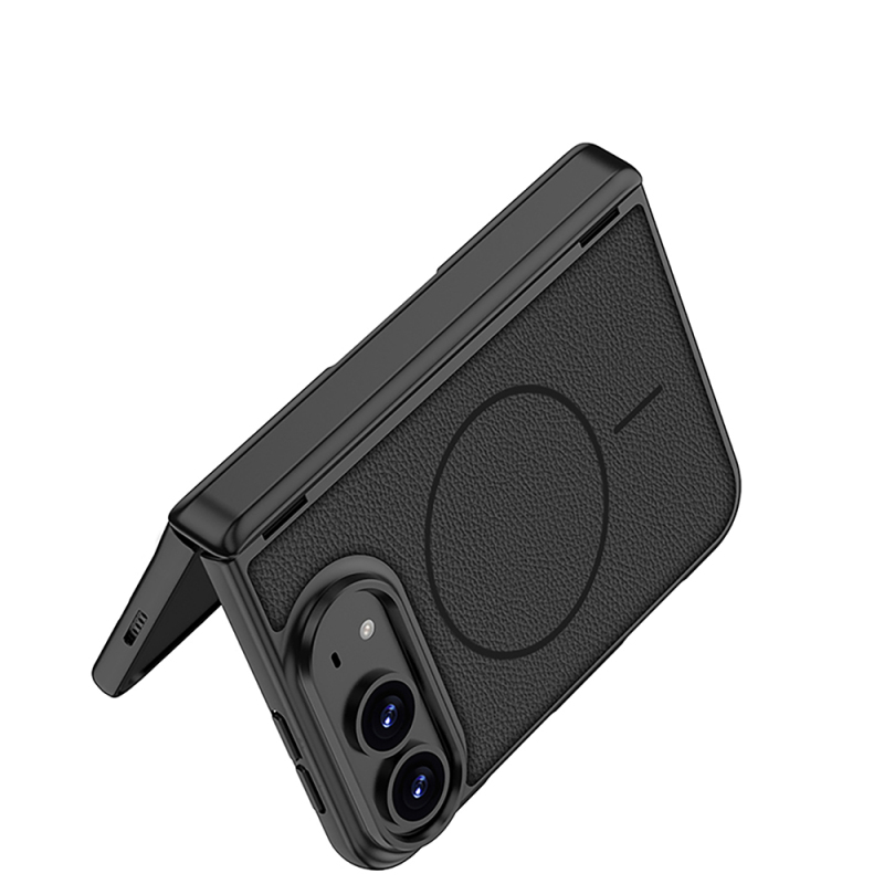 Apple iPhone Duo Case M-safe Charging Enabled Zore Kipta KPT-16 Leather Design Cover - 3