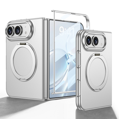 Apple iPhone Duo Case M-safe Charging Enabled Zore Kıpta Ring Holder Camera Protected Cover - 3