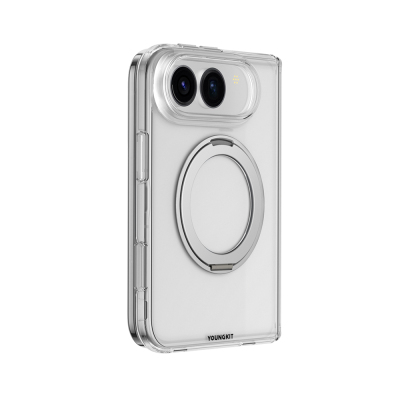Apple iPhone Duo Case with M-safe Charging Feature, Youngkit Clear Series Stand Cover - 3