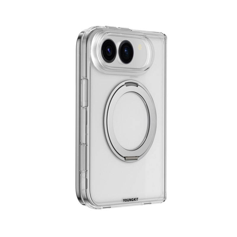 Apple iPhone Duo Case with M-safe Charging Feature, Youngkit Clear Series Stand Cover - 3