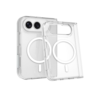 Apple iPhone Duo Case Zore M-safe Charging Enabled Transparent Camera Frame UTS PC Cover - 1
