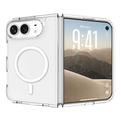 Apple iPhone Duo Case Zore M-safe Charging Enabled Transparent Camera Frame UTS PC Cover - 3
