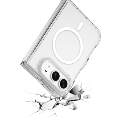 Apple iPhone Duo Case Zore M-safe Charging Enabled Transparent Camera Frame UTS PC Cover - 4