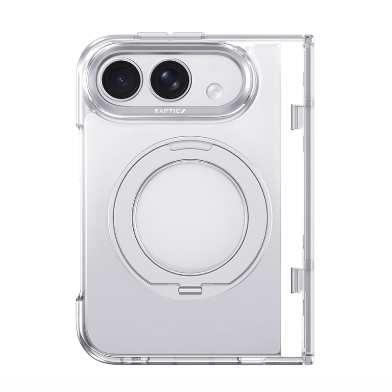 Apple iPhone Duo (Fold) Case M-safe Charging Feature Raptic Air Stand Series Mirrored Back and Stand Cover - 4