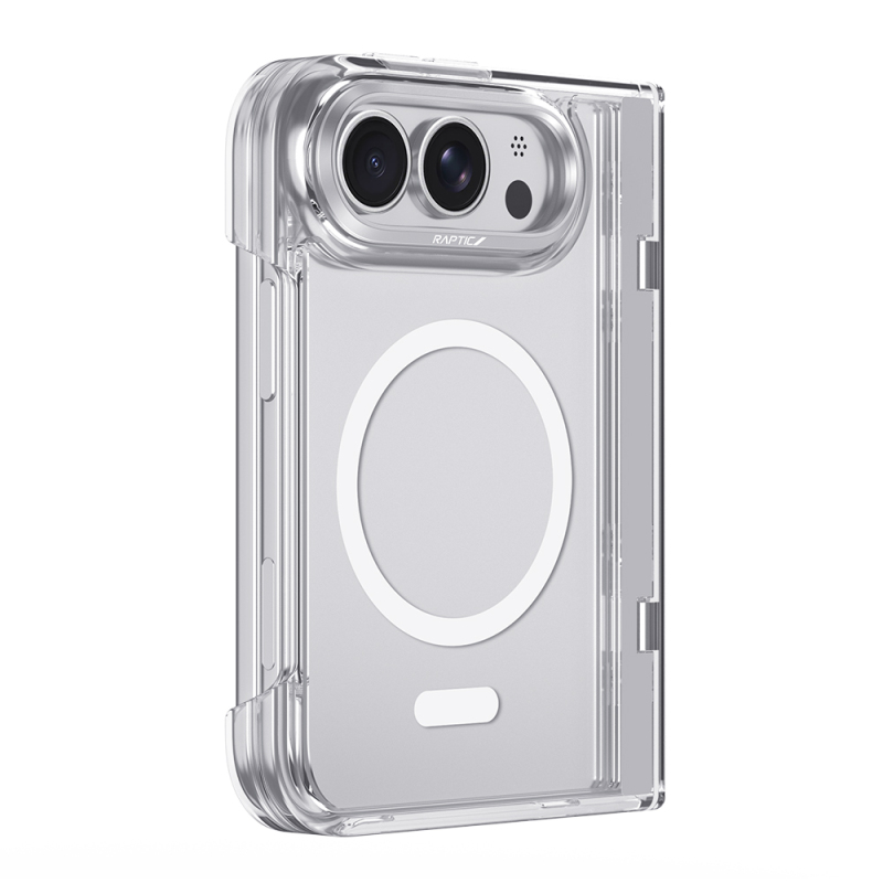 Apple iPhone Duo (Fold) Kılıf M-Safe Şarj Özellikli Raptic Air Clear Serisi Airbagli Kapak - 3