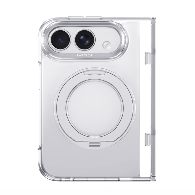 Apple iPhone Duo (Fold) Kılıf M-safe Şarj Özellikli Raptic Air Stand Serisi Aynalı Arka Yüzey Standlı Kapak - 4