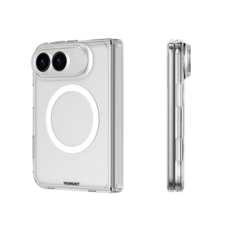 Apple iPhone Duo Kılıf M-safe Şarj Özellikli 2in1 Youngkit Clear Serisi Kapak - 4