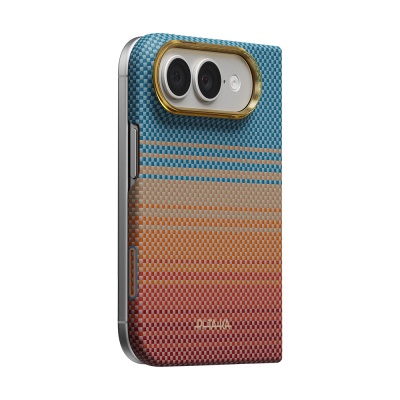 Apple iPhone Duo Kılıf M-safe Şarj Özellikli Aramid Fiber Pitaka Sunset 2.0 California Dream Serisi - 1