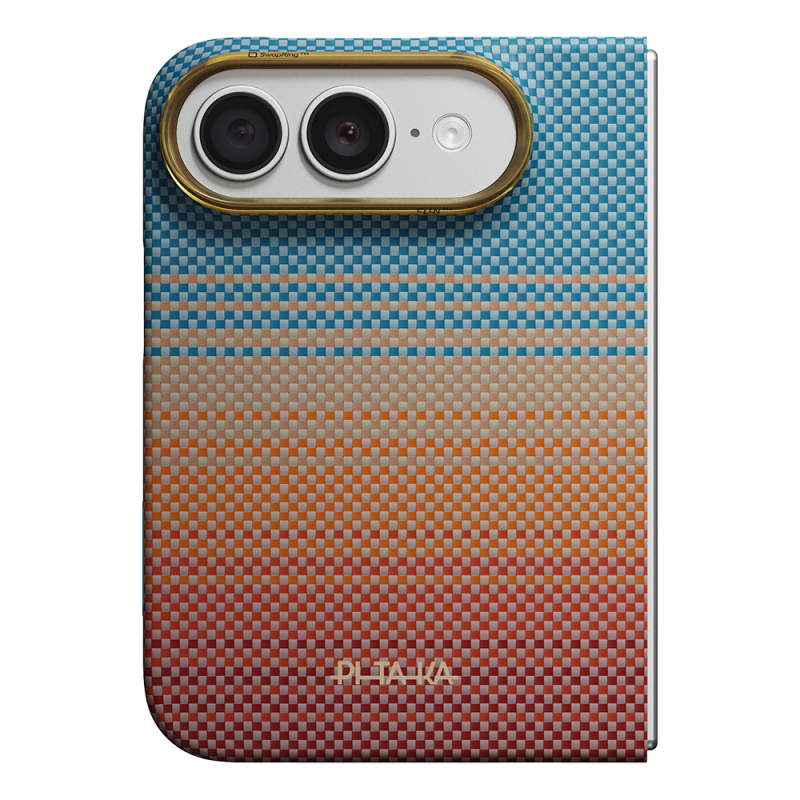 Apple iPhone Duo Kılıf M-safe Şarj Özellikli Aramid Fiber Pitaka Sunset 2.0 California Dream Serisi - 2