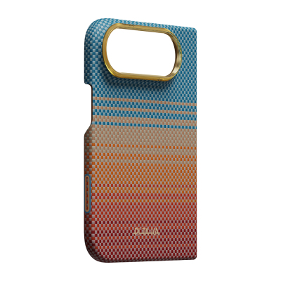 Apple iPhone Duo Kılıf M-safe Şarj Özellikli Aramid Fiber Pitaka Sunset 2.0 California Dream Serisi - 4
