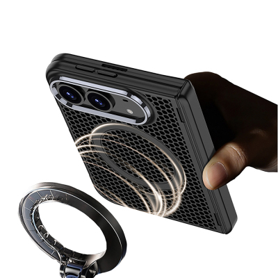 Apple iPhone Duo Kılıf M-safe Şarj Özellikli Zore Kıpta KPT-15 Sert PC Kapak - 12