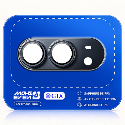 Apple iPhone Duo Mohseven Alüminyum Kaplamalı Safir Anti Reflective Kamera Lens Koruyucu - 5