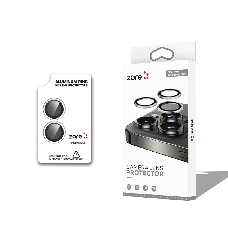 Apple iPhone Duo Zore CL-12 Premium Sapphire Anti-Fingerprint Anti-Reflective Camera Lens Protector - 2