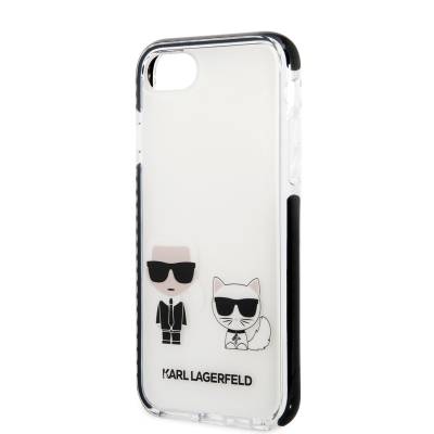 Apple iPhone SE 2020 Case Karl Lagerfeld Edges Black Silicone K&C Design Cover - 12