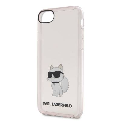 Apple iPhone SE 2020 Case Karl Lagerfeld Transparent Choupette Design Cover - 4