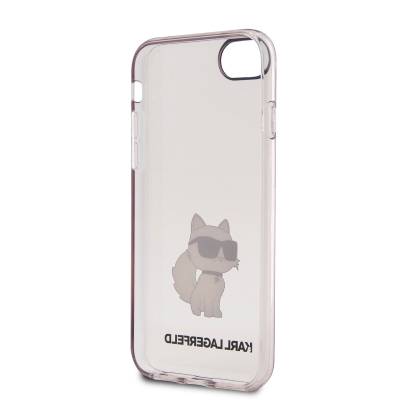 Apple iPhone SE 2020 Case Karl Lagerfeld Transparent Choupette Design Cover - 5