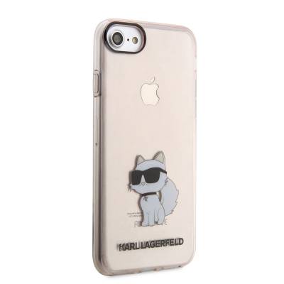 Apple iPhone SE 2020 Case Karl Lagerfeld Transparent Choupette Design Cover - 8