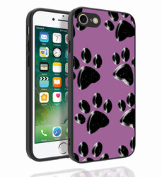 Apple iPhone SE 2020 Case Patterned Camera Protected Glossy Zore Nora Cover - 5