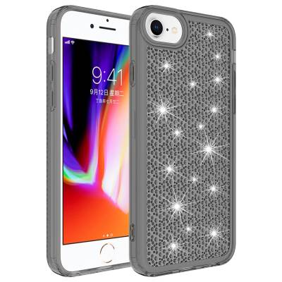 Apple iPhone SE 2020 Case With Airbag Shiny Design Zore Snow Cover - 1