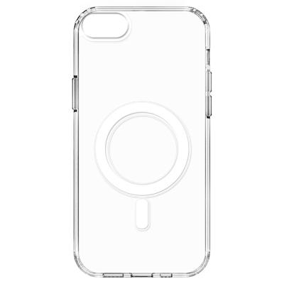 Apple iPhone SE 2020 Kılıf Magsafe Şarj Özellikli Şeffaf Sert PC Zore Embos Kapak - 1