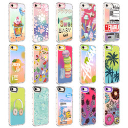 Apple iPhone SE 2022 Case Camera Protected Colorful Patterned Hard Silicone Zore Korn Cover - 2