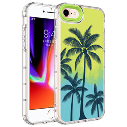 Apple iPhone SE 2022 Case Camera Protected Colorful Patterned Hard Silicone Zore Korn Cover - 10