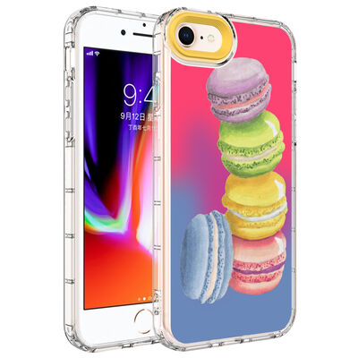 Apple iPhone SE 2022 Case Camera Protected Colorful Patterned Hard Silicone Zore Korn Cover - 14