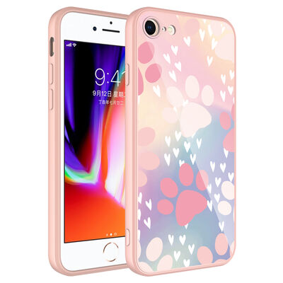 Apple iPhone SE 2022 Case Camera Protected Patterned Hard Silicone Zore Epoksi Cover - 8