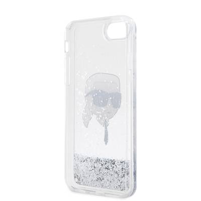 Apple iPhone SE 2022 Case Karl Lagerfeld Liquid Glitter Karl Head Design Cover - 3