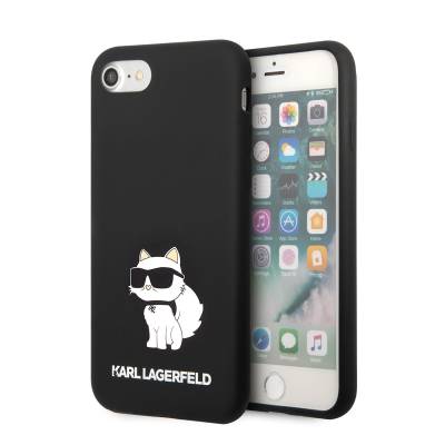 Apple iPhone SE 2022 Case Karl Lagerfeld Silicone Choupette Design Cover - 1