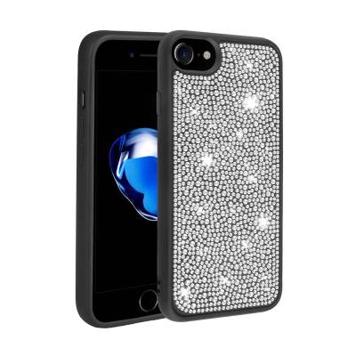 Apple iPhone SE 2022 Case Shiny Stone Design Zore Stone Cover - 8