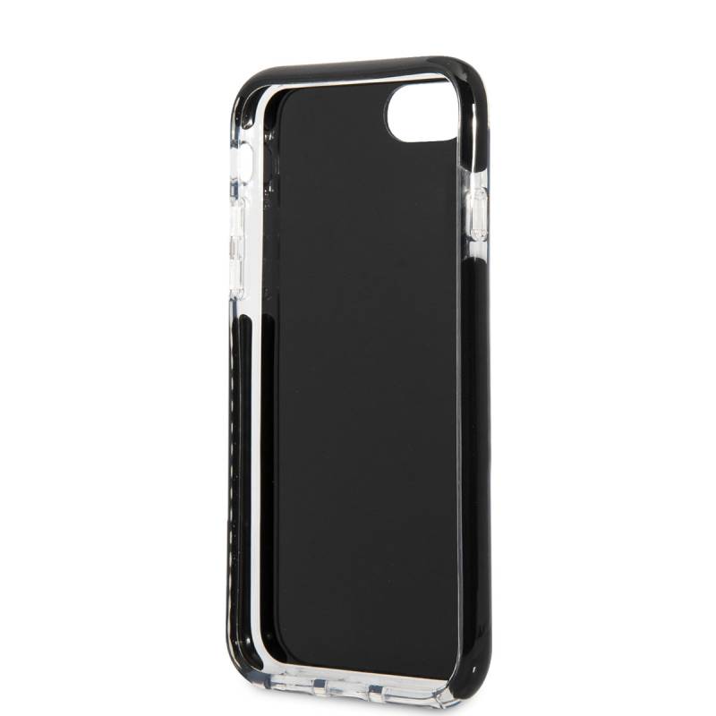 Apple iPhone SE 2022 Kılıf Karl Lagerfeld Kenarları Siyah Silikon K&C Dizayn Kapak - 3