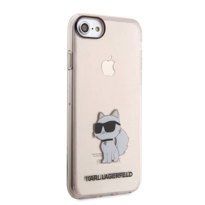 Apple iPhone SE 2022 Kılıf Karl Lagerfeld Transparan Choupette Dizayn Kapak - 8