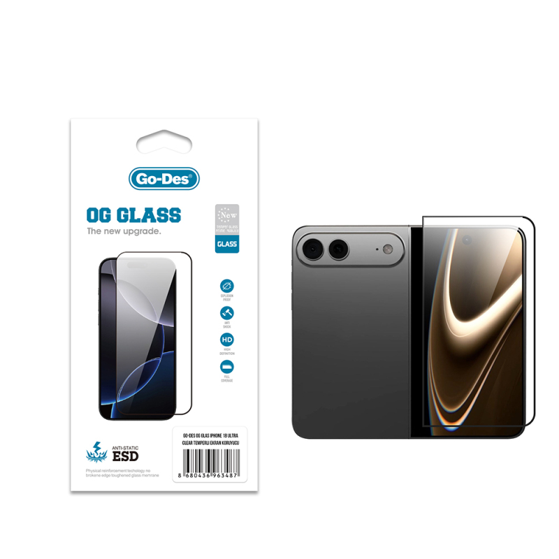 Apple iPhone Ultra Go Des OG Glass Antistatic Tempered Glass Screen Protector - 1