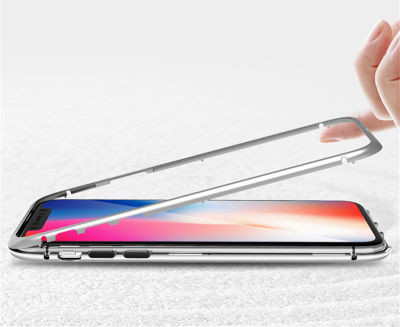 Apple iPhone X Kılıf Zore Devrim Mıknatıslı Cam Kapak - 12