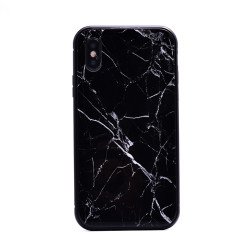 Apple iPhone X Kılıf Zore Mermerli Devrim Cam Kapak - 4