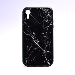 Apple iPhone XR 6.1 Kılıf Zore Mermerli Devrim Cam Kapak - 3