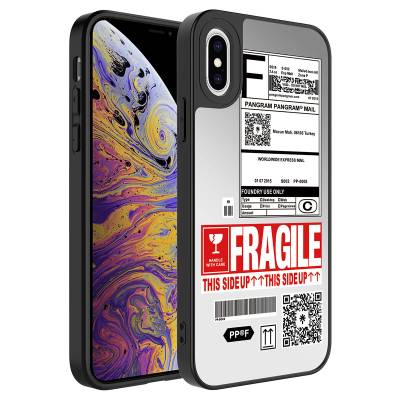 Apple iPhone XS 5.8 Case Mirror Patterned Camera Protected Glossy Zore Mirror Cover - 7