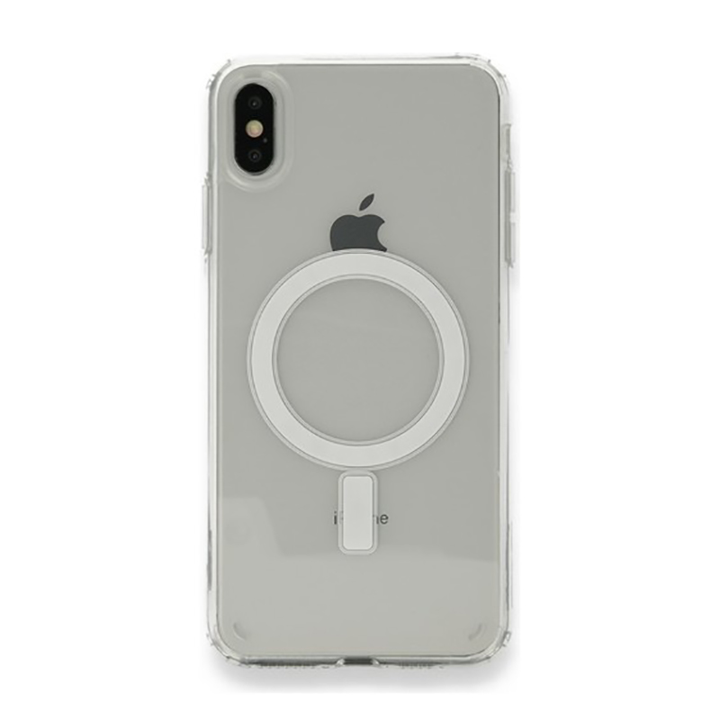 Apple iPhone XS 5.8 Case with Magsafe Charging Transparent Hard PC Zore Embos Cover - 2
