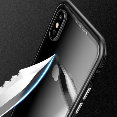 Apple iPhone XS Max 6.5 Kılıf Zore Devrim Mıknatıslı Cam Kapak - 3