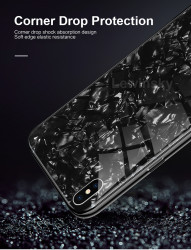 Apple iPhone XS Max 6.5 Kılıf Zore Marbel Cam Silikon - 7