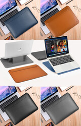 Apple Macbook 13.3' Air 2020 A2337 Wiwu Macbook Skin Pro Portable Stand Case - 7