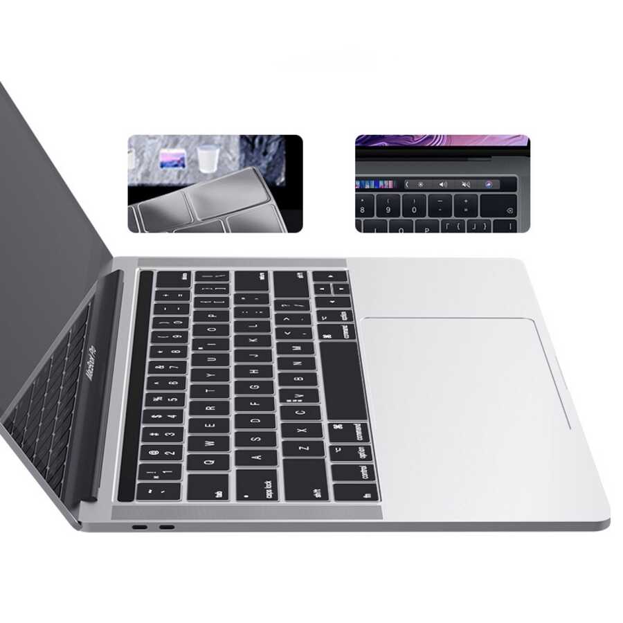 Apple Macbook 13.3' Air 2020 A2337 Zore Klavye Koruyucu Şeffaf Silikon Ped - 5