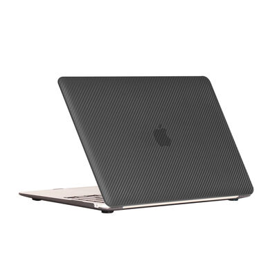 Apple Macbook 13.3' Air 2020 A2337 Zore MSoft Carbon Fiber Design Cover - 5