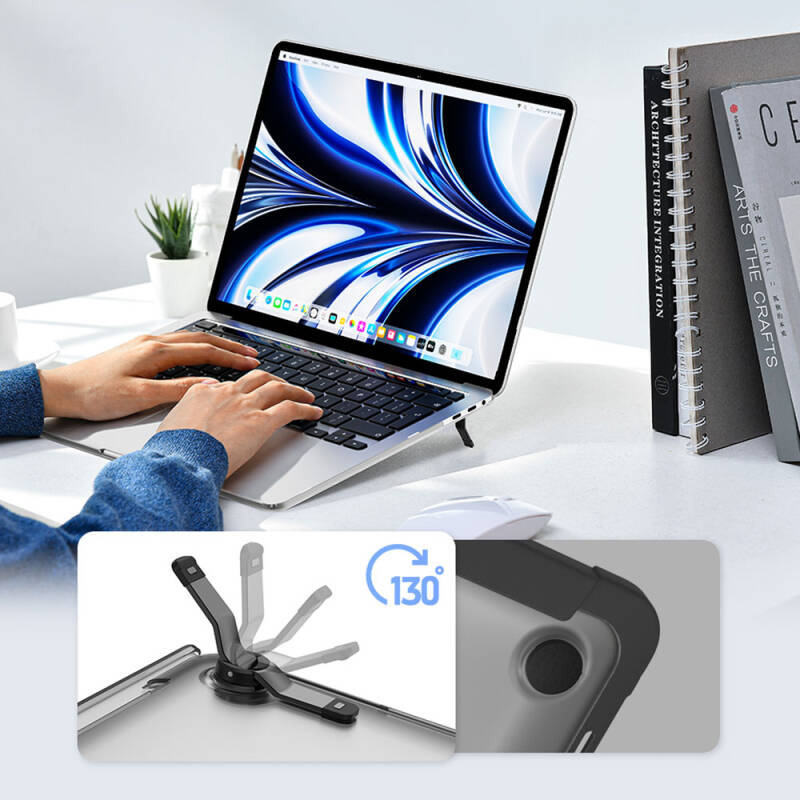 Apple Macbook 13.6' Air M3 A3113 Wiwu Macbook iShield Standlı Shield Kapak - 8