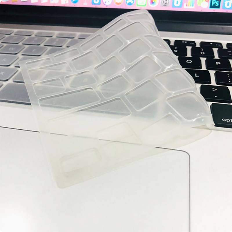 Apple Macbook 13.6′ Air 2024 M2 A2681 Zore Keyboard Protector Transparent Frosted Silicone Pad - 4