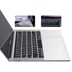Apple Macbook 14.2' 2021 A2442 Zore Klavye Koruyucu Şeffaf Silikon Ped - 5
