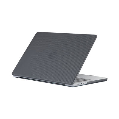 Apple Macbook 14.2' 2021 A2442 Zore MSoft Carbon Fiber Design Cover - 5