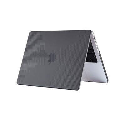 Apple Macbook 14.2' 2021 A2442 Zore MSoft Carbon Fiber Tasarımlı Kapak - 2