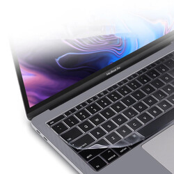 Apple Macbook 16' Touch Bar A2141 Zore Klavye Koruyucu Şeffaf Silikon Ped - 2